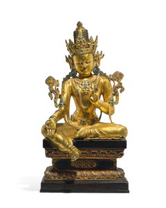 Figura imperiale di Avalokiteshvara da Tibetan School