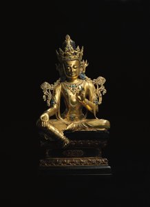 Figura imperiale di Avalokiteshvara da Tibetan School