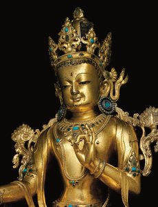 Figura imperiale di Avalokiteshvara da Tibetan School