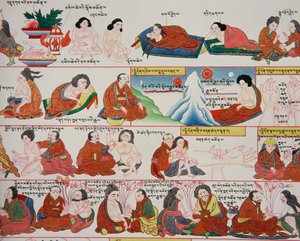 Manoscritto sulla medicina tibetana (dettaglio)