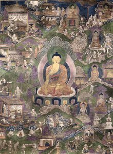 Thangka del Buddha da Tibetan School