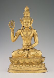 Vajrasattvadhatu Lokesvara (lega di rame dorato) da Tibetan School