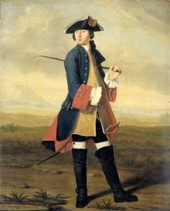 Ritratto di Ludolf Backhuysen II, Pittore, in uniforme dei Dragoni da Tibout Regters