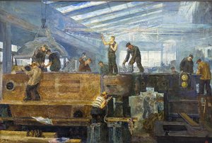 Il piano quinquennale - Installazione di una turbina da Tikhon Pavlovich Chernyshev