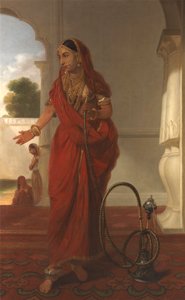 Una donna della corte a Faizabad, India