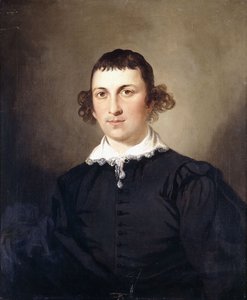 Ritratto di un Gentiluomo, probabilmente Mr. Lyte, in costume nero Van Dyke da Tilly Kettle