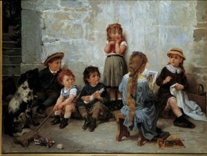 Il passaggio emozionante: bambini che ascoltano un libro da Timoleon Marie Lobrichon