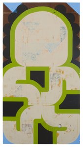Sap Runner, 2019 (lattice su pannello trovato) da Timothy Gierschick II