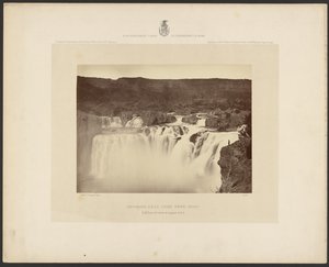 Cascate di Shoshone, fiume Snake, Idaho, vista laterale completa al livello superiore