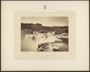 Cascate di Shoshone, fiume Snake, Idaho, vista dalla cima delle cascate