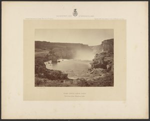 Snake River Cañon, Idaho, vista da sopra le cascate di Shoshone da Timothy H. OSullivan