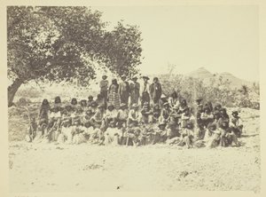 Gruppo di indiani Pah-Ute, Nevada