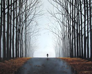 Mattina in bicicletta (acrilico su tela), 2016
