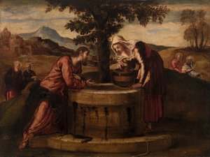 Cristo e la donna di Samaria da Tintoretto (Jacopo Robusti)