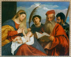La Vergine e il Bambino con Santo Stefano, San Girolamo ...