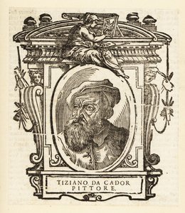 Ritratto di Tiziano, pittore italiano del Rinascimento, nato a Pieve di Cadore, circa 1488-1576 da Titian (c.1488 1576) (after)