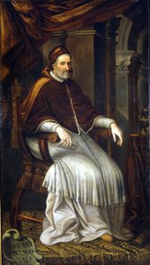 Pio IV (1499 - 1565). Dipinto di Bizzozzero. Milano, Collezione dell