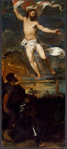 Pannello centrale della resurrezione del polittico Averoldi. 16° secolo Brescia, Chiesa dei Santi Nazaro e Celso