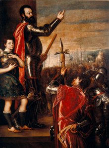 Il discorso di Alfonso de Avalos, condottiero italiano da Tiziano Vecelli