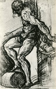 Schizzo per il San Sebastiano, c1518 da Tiziano Vecelli