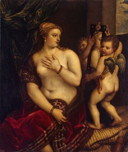 Venere con uno Specchio, 1560 da Titian,