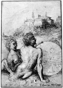 Paesaggio con satiri da Tiziano Vecelli