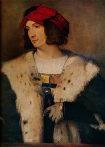 Uomo con berretto rosso, c. 1510 da Tiziano Vecelli