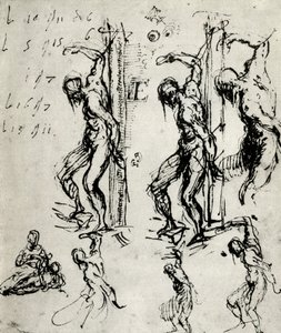 Bozzetti per il San Sebastiano a Brescia, c1518 da Tiziano Vecelli