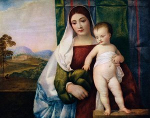 La Madonna zingara, c1510 da Tiziano Vecelli