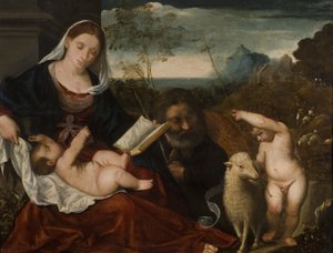 La Sacra Famiglia con San Giovanni da Tiziano Vecelli