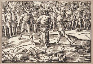 La decapitazione del figlio di Bruto da Tobias Stimmer
