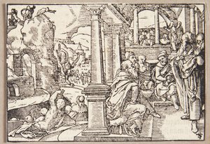 Spurius Cassius gettato da una rupe da Tobias Stimmer