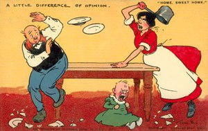 Casa dolce casa, Una differenza di opinione (cromolitografia) da Tom Browne