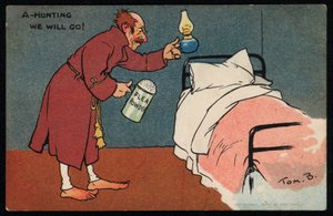 Uomo che cerca pulci nel suo letto da Tom Browne