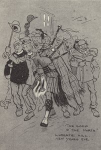 Il gallo del Nord, Ludgate Hill, vigilia di Capodanno da Tom Browne