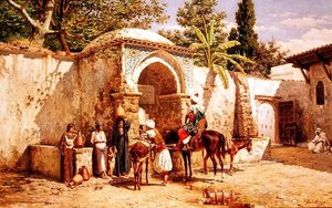 Conversazione al pozzo da Tomas Moragas y Torras