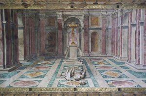 Il Trionfo del Cristianesimo, nella Stanza di Costantino, Stanze di Raffaello, c.1585 da Tommaso Laureti