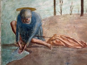 Pietro estrae la moneta dal pesce, Santa Maria del Carmine