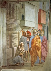 San Pietro guarisce con la sua ombra, c.1427 da Tommaso Masaccio
