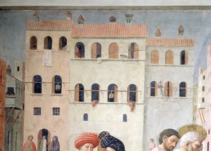 San Pietro guarisce uno storpio e la resurrezione di Tabita (dettaglio dell