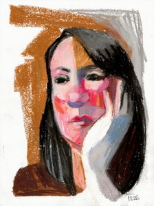 Ritratto pensieroso e colorato da Tore Bahnson