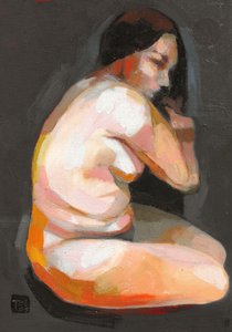 Donna nuda in meditazione