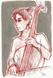 Violoncellista appassionato da Tore Bahnson