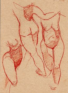 Studi gestuali di figure nude