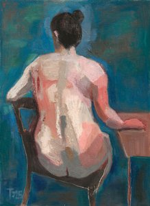 Figura nuda in blu da Tore Bahnson