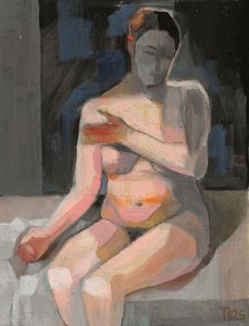 Figura nuda pensierosa