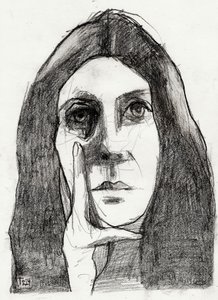 Ritratto di una donna pensierosa da Tore Bahnson