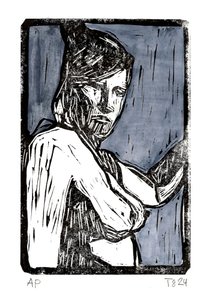 Ritratto di una donna pensierosa da Tore Bahnson