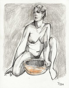 Disegno di nudo in un
