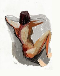Studio di figura rilassata